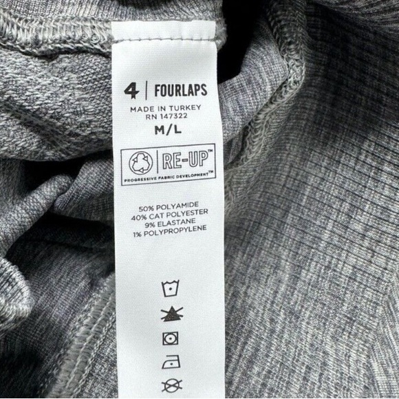 FOURLAPS Aero Seamless Short 3” Heather gray womens Size Medium/Large NWT - Picture 4 of 7